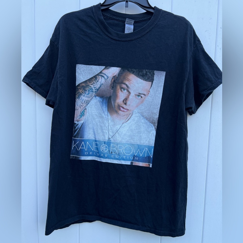 Kane Brown Large Deluxe Edition Tour Short Sleeve T-Shirt 2020 Black One Sided